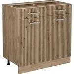 K&uuml;chenunterschrank R-line, Artisan-eiche, 80 Cm Ohne Arbeitsplatte, Vicco