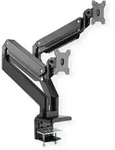 Roline 17.03.1117 Doppelmonitorhalter Schwarz Aluminium