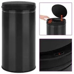 Vidaxl - Automatischer Sensor-m&uuml;lleimer 60 L Kohlenstoffstahl Schwarz