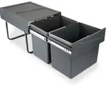 Recyclingbeh&auml;lter F&uuml;r K&uuml;che, 2 X 15 L, Bodenbefestigung Und Handauszug, Kunststoff