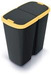 Monzana&reg; M&uuml;lleimer K&uuml;che 50l 2 F&auml;cher Mit Deckel Druckknopf Abfalleimer...