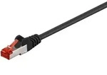 Goobay - Cat 6 Patchkabel, S/ftp (pimf), Schwarz, Kupferkaschierter Aluminiumleiter