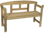 Friesenbank Aus Kiefernholz - 125 X 40 Cm - Holz Garten Parkbank
