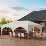 Woltu Pavillon, Faltpavillon 3x6 M, Mit 6 Seitenw&auml;nden, Partyzelt Wasserabweisend