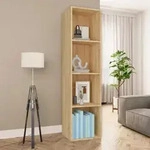 B&uuml;cherregal/tv-schrank Sonoma-eiche 36x30x143 Cm Holzwerkstoff Vidaxl