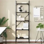 Vidaxl - B&uuml;cherregal 5 F&auml;cher Schwarz 56x31,5x174 Cm Holzwerkstoff