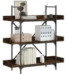 Vidaxl - B&uuml;cherregal 3 B&ouml;den R&auml;uchereiche 100x33x108,5 Cm Holzwerkstoff