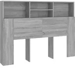 Kopfteil Mit Ablagen Grau Sonoma 140x19x103,5 Cm Vidaxl
