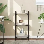 B&uuml;cherregal 3 B&ouml;den Grau Sonoma 40x30x86 Cm Holzwerkstoff Vidaxl