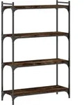 B&uuml;cherregal 4 B&ouml;den R&auml;uchereiche 80x30x120 Cm Holzwerkstoff Vidaxl