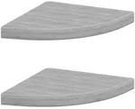 Eck-schweberegale 2 Stk. Betongrau 35x35x3,8 Cm Mdf Vidaxl