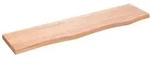Wandregal Hellbraun 80x20x2 Cm Massivholz Eiche Behandelt Vidaxl