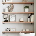 Wandregal Hellbraun 80x10x4 Cm Massivholz Eiche Behandelt Vidaxl