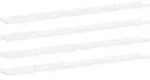 Wandregale 4 Stk. Hochglanz-wei&szlig; 115x9x3 Cm Vidaxl