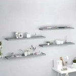 Schwebende Wandregale 4 Stk. Grau 120x23,5x3,8 Cm Mdf Vidaxl