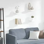Schweberegale 4 Stk. Wei&szlig; 23x23,5x3,8 Cm Mdf Vidaxl
