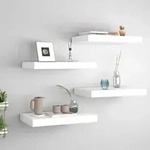 Schweberegale 4 Stk. Wei&szlig; 40x23x3,8 Cm Mdf Vidaxl
