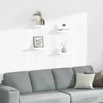 Schweberegale 4 Stk. Hochglanz-wei&szlig; 23x23,5x3,8 Cm Mdf Vidaxl