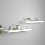 Schweberegale 2 Stk. Wei&szlig; 90x23,5x3,8 Cm Mdf Vidaxl
