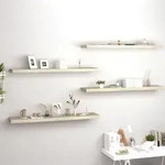 Schweberegale 4 Stk. Eichen-optik 120x23,5x3,8 Cm Mdf - Vidaxl