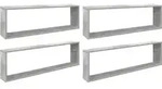 W&uuml;rfelregale 4 Stk. Betongrau 100x15x30 Cm Holzwerkstoff Vidaxl