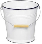 Wassereimer 5l Emailliert Wei&szlig;