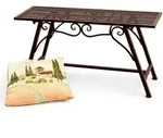 Gartenbank Wetterfest Metall 83 Cm Sitzbank Mit Ornamenten "cucciu S" Robuste