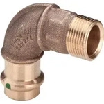 Sanpress Bogen 115623 22 Mm X R 3/4, 90&deg;, Rotguss Oder Siliziumbronze, Sc-contur,