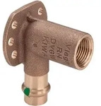 Viega Sanpress Wandscheibe 116552 15 Mm X Rp 1/2 X 45 Mm, Rotguss Oder