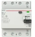 Aeg Fi-schutzschalter Fn463/a30 4p Typ A 63a 30ma