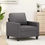Sessel Grau 60 Cm Kunstleder - Vidaxl