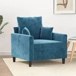 Sessel Blau 60 Cm Samt Vidaxl