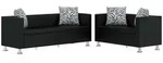 Vidaxl - Sofa-set Kunstleder 3-sitzer Und 2-sitzer Schwarz
