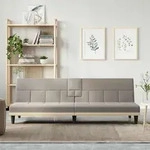 Schlafsofa Mit Getr&auml;nkehaltern Taupe Stoff - Vidaxl