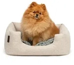 Hundebett Hundekissen Hundek&ouml;rbchen Mit Wendekissen Meliert Gr&ouml;&szlig;e S 60x50 Cm Farbe