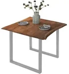 Sam Outillage - Esstisch Baumkante Massiv Akazie Nussbaumfarben 80 X 80 Cm...