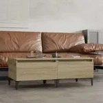 Vidaxl - Beistelltische 2 Stk. Sonoma-eiche 50x46x35 Cm Holzwerkstoff
