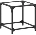 Couchtisch Mit Glasplatte Transparent 40x40x40 Cm Stahl Vidaxl