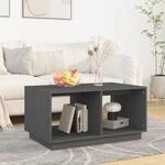Couchtisch Grau 80x50x40 Cm Massivholz Kiefer - Vidaxl