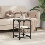 Couchtisch Mit Glasplatte Transparent 30x30x45 Cm Stahl Vidaxl
