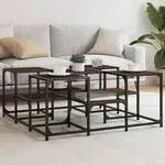 Vidaxl - Couchtisch Braun Eichen-optik 91x91x40 Cm Holzwerkstoff
