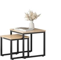 Fbt42-n 2er Set Couchtisch Beistelltisch 2-teilig Satztisch Sofatisch Kaffeetisch