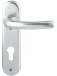 Hoppe - Kurzschildgarnitur T&ocirc;ky&ocirc; 1710/273kp Aluminium F1 Pz Abgerundet