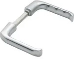 Hoppe - T&uuml;rdr&uuml;ckerpaar London 113 H Aluminium F1 Ohne Rosetten Vierkant 10 Mm