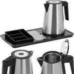 Hotel-willkommensset, Wasserkocher Mit Tablett, 1,2 L, 1800 W, Silber