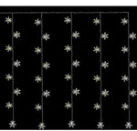 Led Schneeflocken Lichtervorhang Mit Timer - 100 Cm L&auml;nge - Mit 40 Warm Wei&szlig;en Led