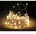 Draht Lichterkette 195 Cm Mit 40 Led Und 8 Leuchtfunktionen - Warm Wei&szlig; - Garten