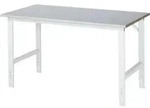 Arbeitstisch Tom Bxtxh 1500x800x760-1080mm, Stahlblech Arbeitsplatte - Rau