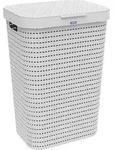 Rotho W&auml;schesammler Country, 55 L Mistletoe Wei&szlig; W&auml;schebox