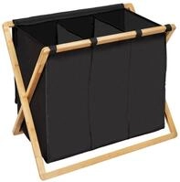 Bambus W&auml;schesammler Trio Ecori 69 X 56,5 X 33 Cm - Gestell: Natur, W&auml;schesack: